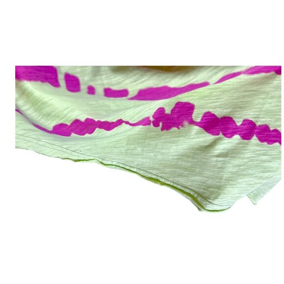 LISA TODD THE SHAKE UP Luxury Cotton Dress Split Neck Bright Colors Size Medium - Picture 8 of 10